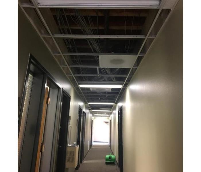mitigated commercial hallway ceiling